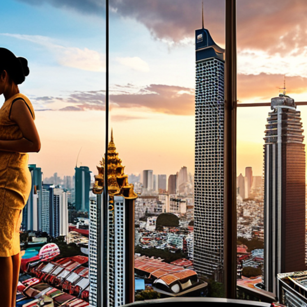 **Image Prompt:** A diverse group of Thai investors (male and female, various ages) carefully balancing risk and reward on a traditional Thai scale (like those used in markets). In the background, a stylized chart showing diversified investments (stocks, bonds, real estate, crypto) with a sunset over the Bangkok skyline. The overall feeling should be one of cautious optimism and prosperity.