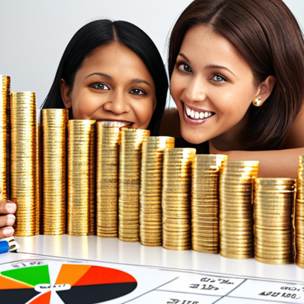 **

Prompt: "A diverse portfolio chart illustrating asset allocation percentages: stocks, bonds, real estate, gold. Goal-based investing concept. Realistic style, bright financial future, happy family."

**