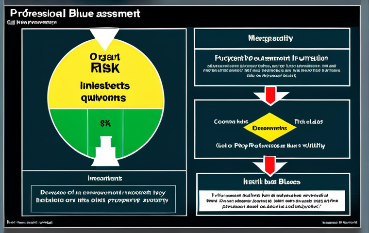 Risk Assessment Foundation**

A visual representation of a risk assessment process.  Depict a layered scene:  the base layer showing diverse investments (stocks, bonds, property - subtly implied). The next layer shows magnifying glasses examining these investments, with question marks and magnifying glasses.  The top layer depicts a shield partially blocking incoming arrows (representing market volatility, economic downturns, etc.)  Color palette: professional blues, greens, and grays, with warning signs in yellow.  Overall feeling: organized, proactive, and slightly cautious.

**